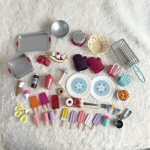 Our Generation Ice Cream Truck Baking Dessert Popcicle Pieces For 18 Inch Doll
